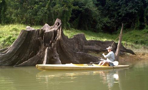 Casting from canoe