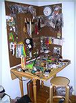 Roger's Fly Tying table - Fly Fishing