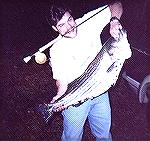 This striper was duped into taking a yowser (clouser tied with yak hair).  It wasn''t a very long battle but well worth it.  Caught and released 20 or so fish most in the 15 lb range.  These stripers 