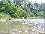 Although didn't catch anything big but its still fun to fish by the stream. 