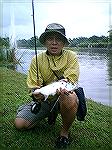 tis asian tarpon is small but is fun to catch on a 0 wt fly tackle