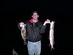 Adirondack fun when pike and bass try to beat each other to the fly!mixed bag at sunsetproperty of Guides For Hire.com